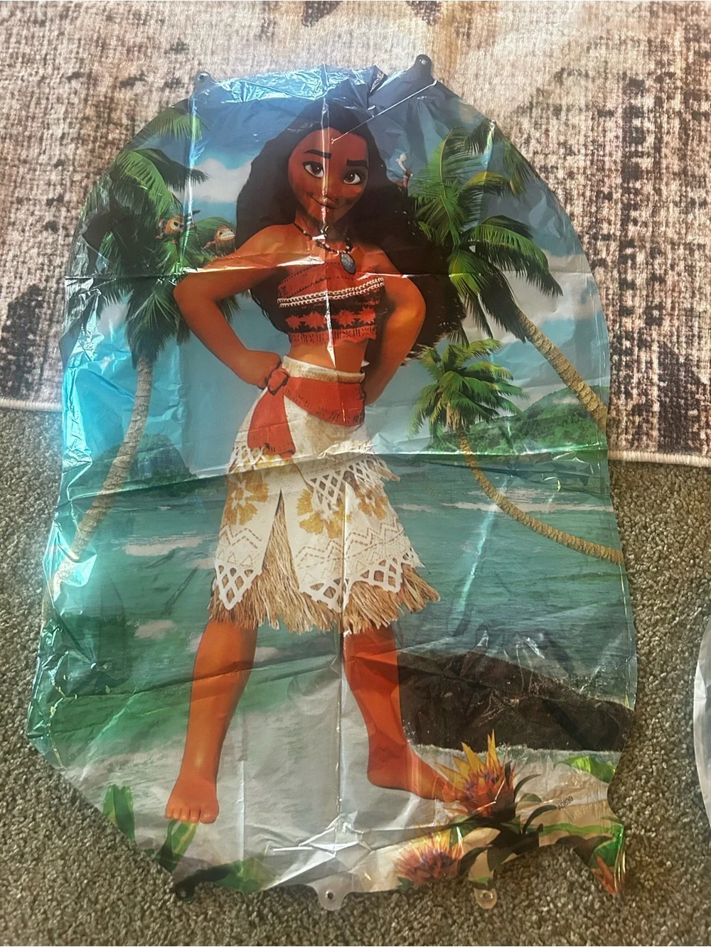 Moana Party Foil Balloon - White & Yellow